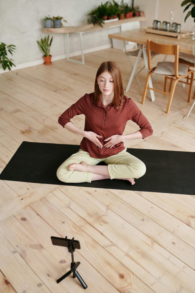 Virtual private yoga class